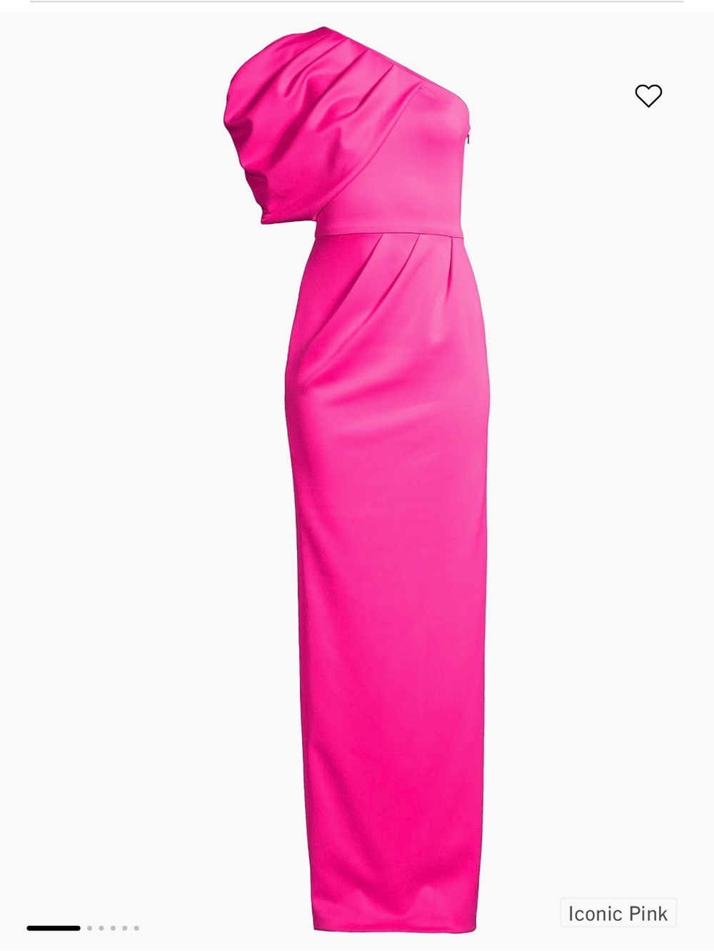 Black Halo Pink One-Shoulder Maxi Dress
